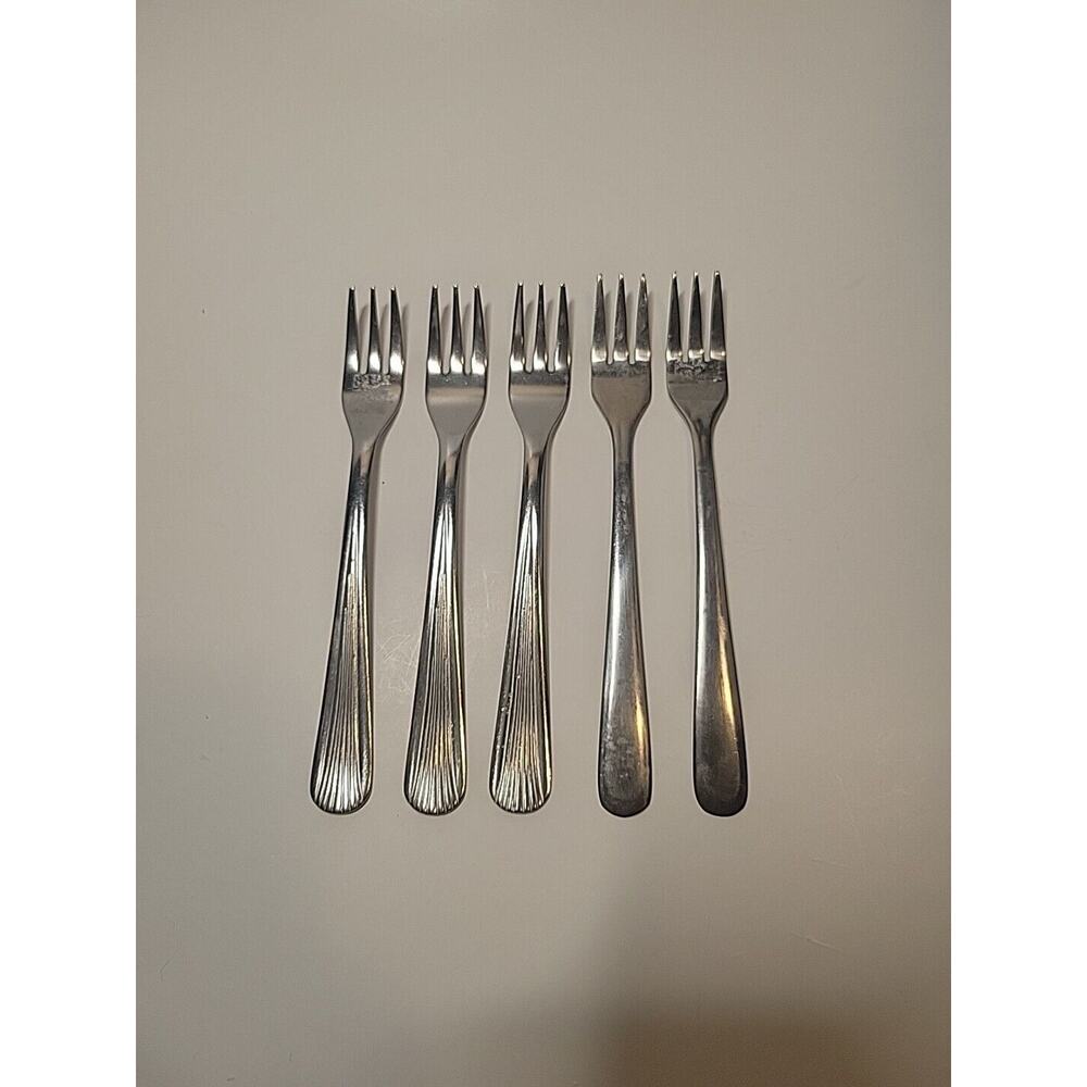 Vintage Cocktail Appetizer Forks Brandware Flatware Mixed Set 5